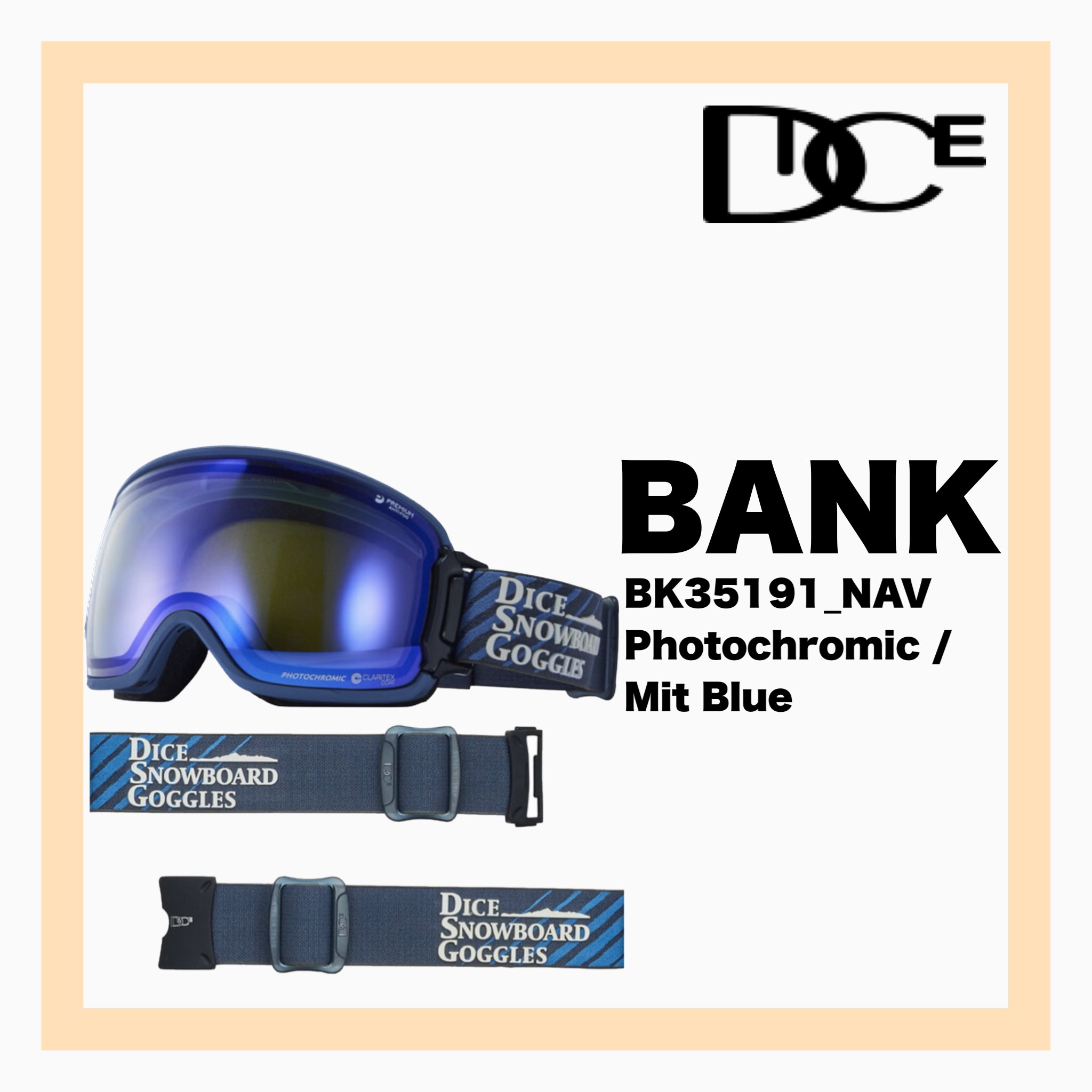 <img class='new_mark_img1' src='https://img.shop-pro.jp/img/new/icons34.gif' style='border:none;display:inline;margin:0px;padding:0px;width:auto;' />DICE BANK NAV  Photochromic / Mit Blue
