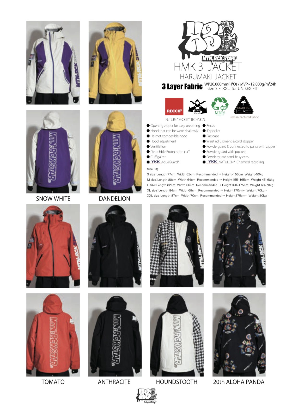 2024-2025 MOUNTAIN ROCK STAR 【 HARUMAKI 3 JACKET 】 - JOINT HOUSE