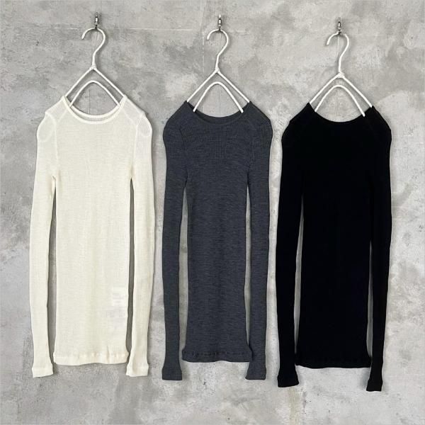 1dozen [1ダース] ウールンシフォンリブ ロングスリーブ 780147