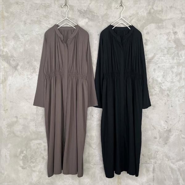 evam eva(エヴァム エヴァ)ギャザーローブ / gather robe maroon