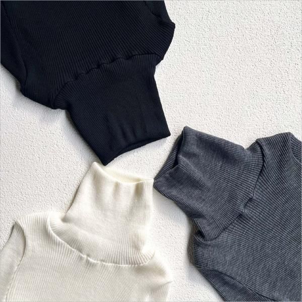 ナゴンスタンス【M】ハイネックロングスリーブ リブ プルオーバー メリノウール ナゴンスタンス【M】ハイネックロングスリーブ リブ プルオーバー