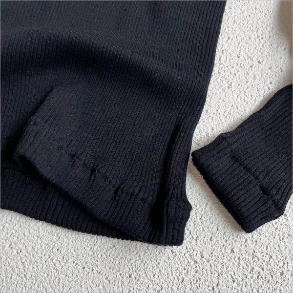 ナゴンスタンス【M】ハイネックロングスリーブ リブ プルオーバー メリノウール ナゴンスタンス【M】ハイネックロングスリーブ リブ プル