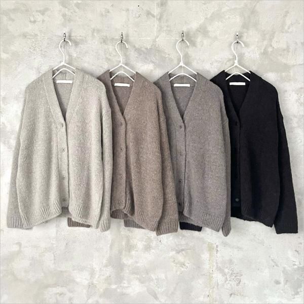 evam eva [エヴァムエヴァ] アルパカリリー カーディガン E243K160