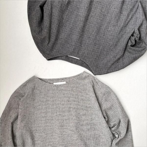 タグ付き evam eva リネン カシュクール プルオーバー ゆったり 日本製 evameva (エヴァムエヴァ) linen cache coeur pullover / リネン