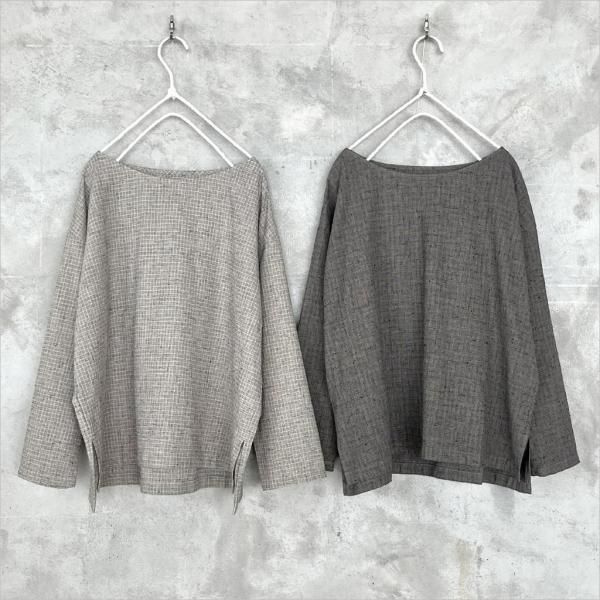 evam evaグレー ノースリーブニット リネン＆コットン evam evaグレー ノースリーブニット リネン＆コットン