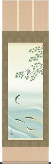 ♥掛軸　俳句　短歌　朝顔　【　青々　】　桐箱付き　掛け軸 ♥掛軸 俳句 短歌 朝顔 【 青々 】 桐箱付き 掛け軸 - メルカリ