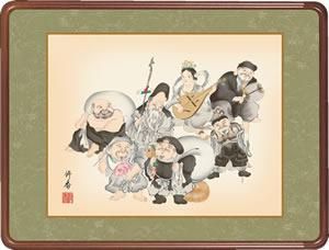 御縁起 ＊七福神＊　額入り 御縁起 ＊七福神＊ 額入り
