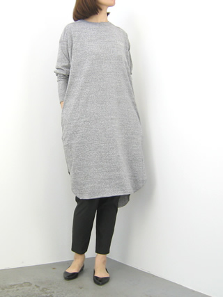 Americana アメリカーナ ラフィー天竺バックヘンリーネックロングスリーブワンピース Brf 387a 1 Clothes Tile Americana アメリカーナ ラフィー天竺バックヘンリーネックロングスリーブワンピース Brf 387a 1 Clothes Tile