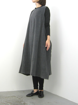 Honnete オネット コーデュロイボートネックベルト付きロングワンピース Ho 19aw Op14 Clothes Tile