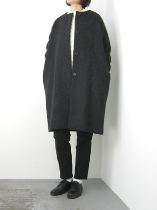 Travail Manuel トラバイユマニュアル ソフトメルトンコクーンコート 4905 Clothes Tile Travail Manuel トラバイユマニュアル ソフトメルトンコクーンコート 4905 Clothes Tile