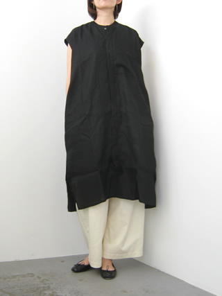 Honnete オネット ノーカラーシャツドレス Ho ss Op17 Clothes Tile
