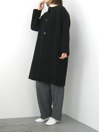 Travail Manuel トラバイユマニュアル バルキーモッサコクーンコート 402004 Clothes Tile