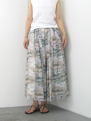 Yaeca ヤエカ Story Islandリバティータックキュロットパンツ Clothes Tile Yaeca ヤエカ Story Islandリバティータックキュロットパンツ Clothes Tile