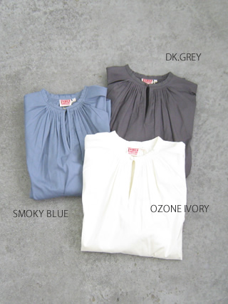 INDIA INDUSTRY SMOKY BLUEブラウス INDIA INDUSTRY SMOKY BLUEブラウス