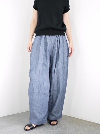セール 20%OFF】mizuiro ind シャンブレーワイドカーゴパンツ