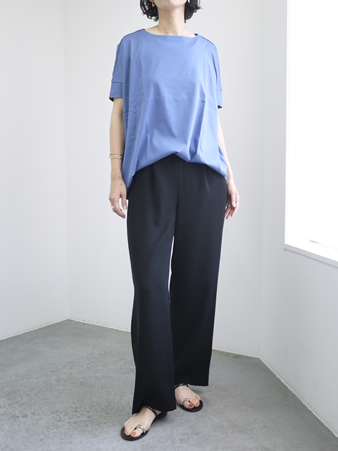 mizuiro ind（ミズイロインド） ボートネックコクーンプル