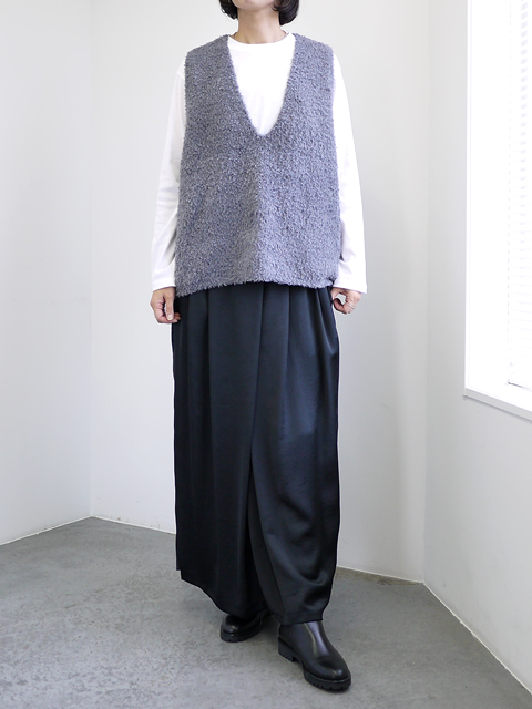 mizuiro ind（ミズイロインド） ヘアリーVネックベスト[3-220095