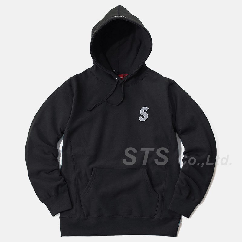 supreme s logo hoodie black