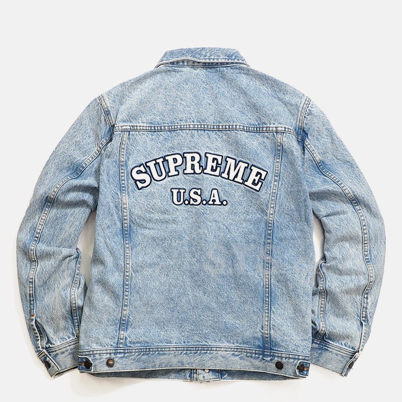supreme 16ss denim trucker jacket s BLUE