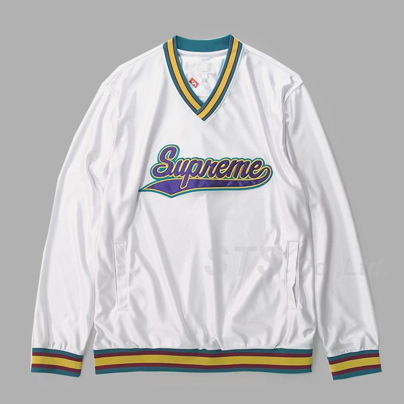 カラーホワイト【美品】Supreme baseball warm up top