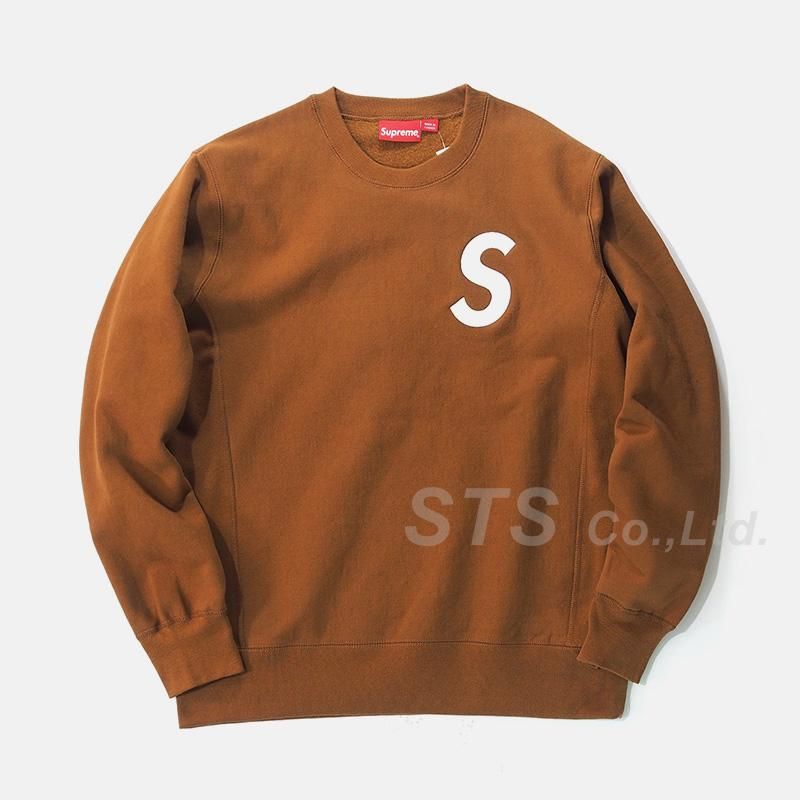 Supreme S Logo Crewneck brown 16FW