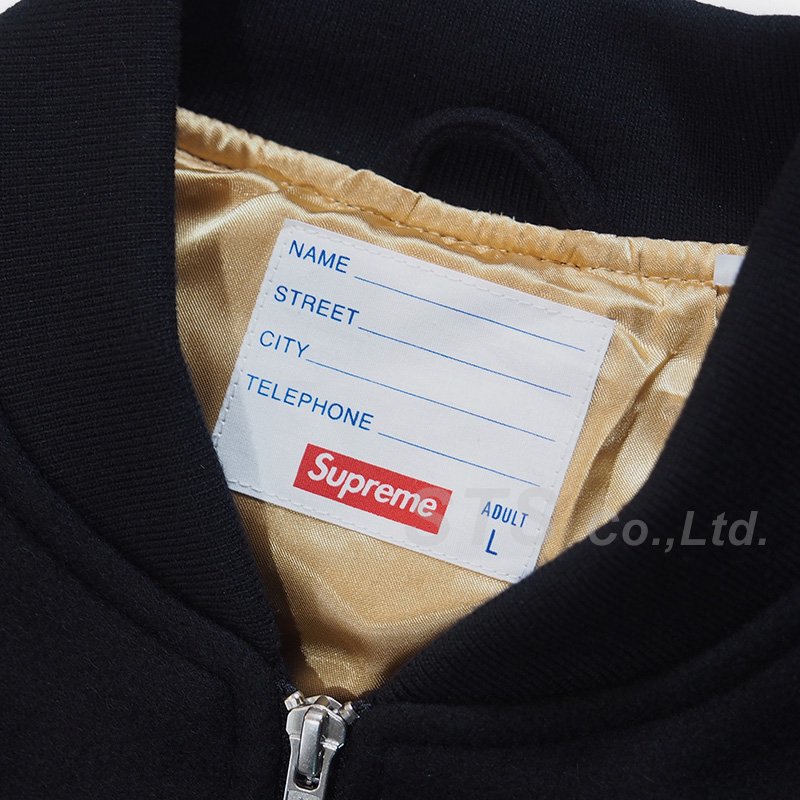 Supreme - Old English Zip Varsity Jacket - UG.SHAFT