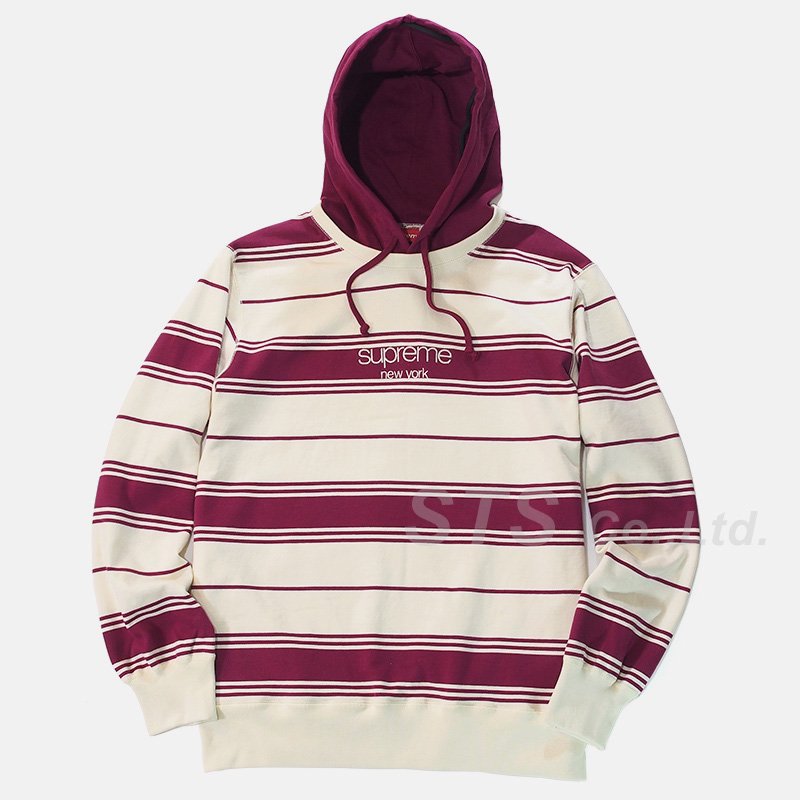 Supreme - Striped Hooded Crewneck - UG.SHAFT