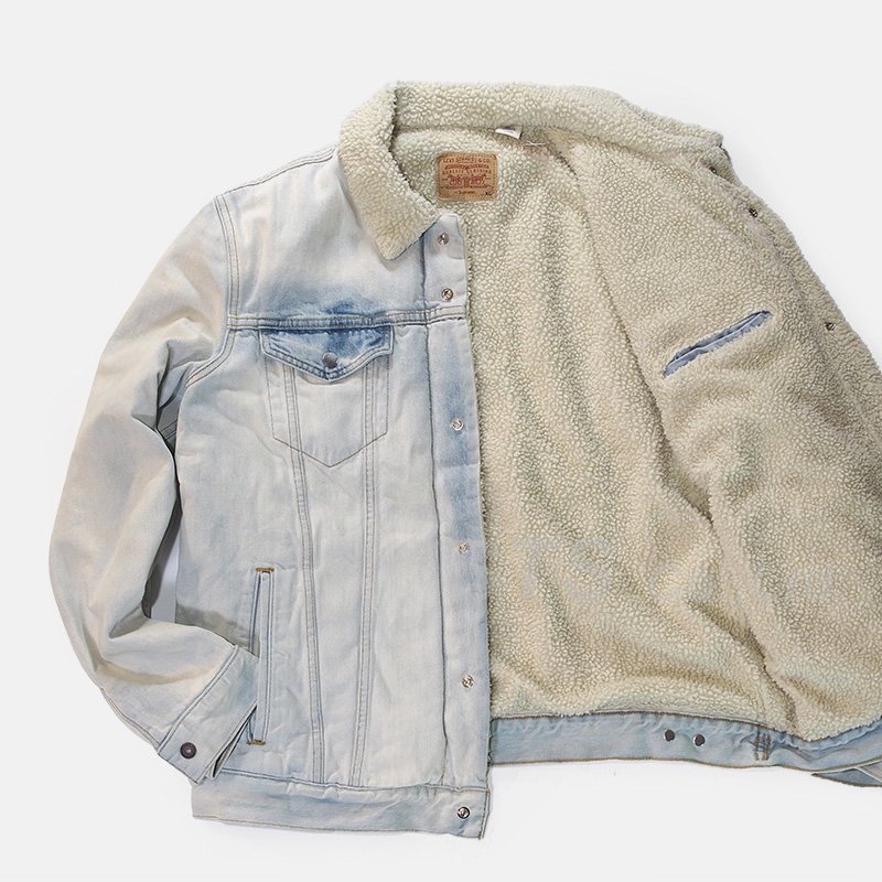 supreme×levis Bleached Sherpa ジャケット S