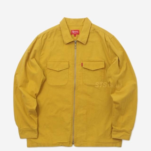 Supreme - Solid Flannel Zip Up Shirt