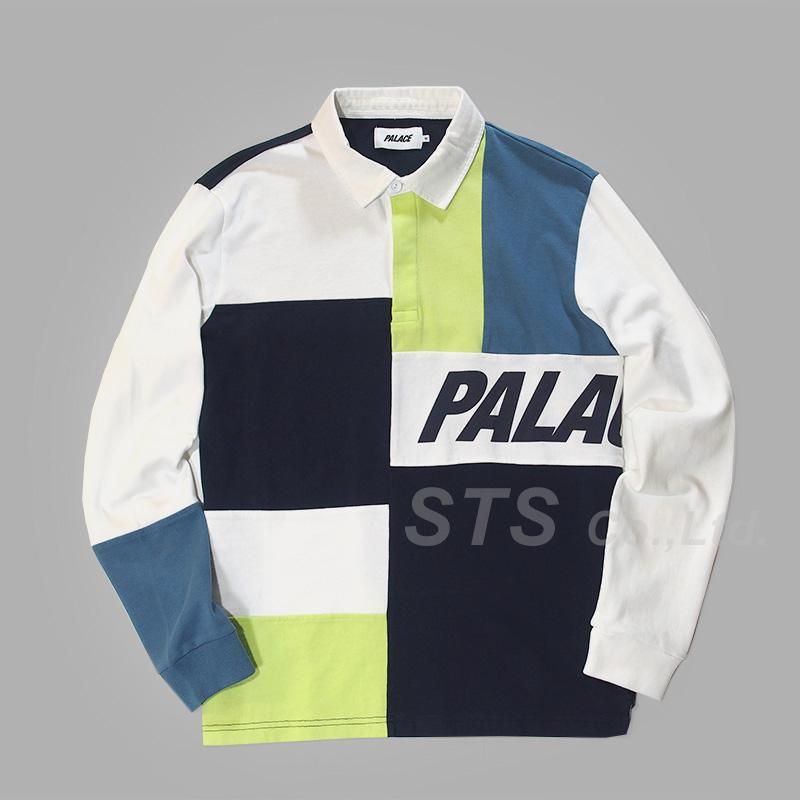 トップス PALACE PATCHWORK RUGBY BLACK トップス PALACE PATCHWORK RUGBY BLACK Palace-Patchwork-Rugby
