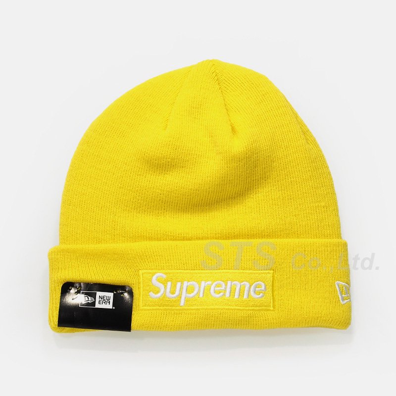 ショッピングお得セール supreme boxlogo beanie newera 黄色 ニット帽 
