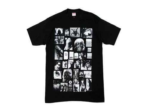 supreme t shirt black and white