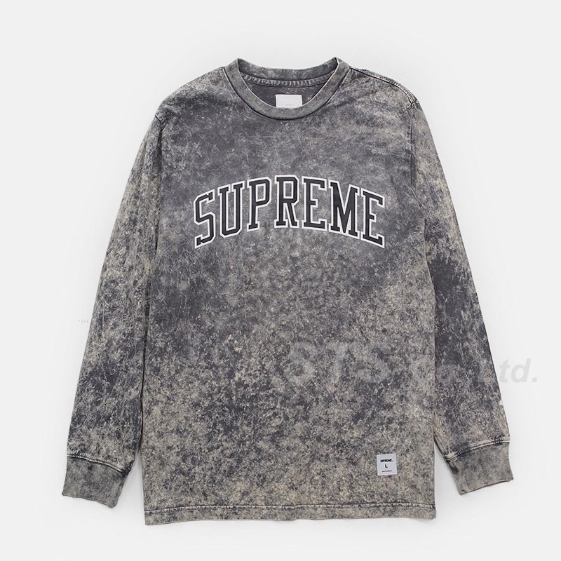 Supreme - Acid Wash Arc Logo L/S Tee - UG.SHAFT