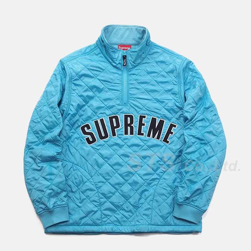 Supreme arc logo outlet quilted half zip pullover