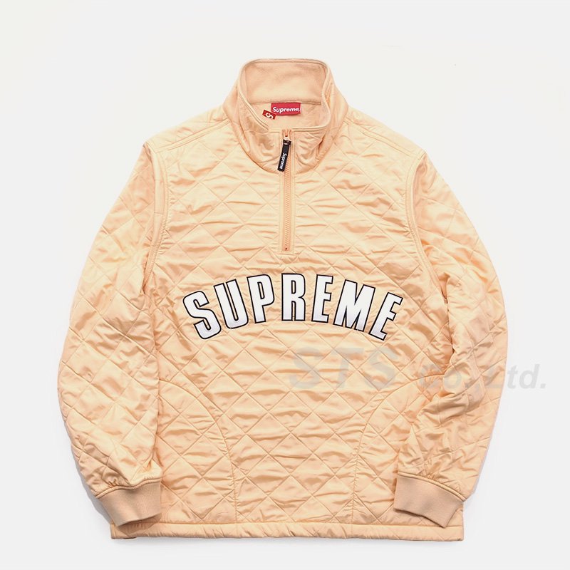 Supreme - Arc Logo Quilted Half Zip Pullover - UG.SHAFT