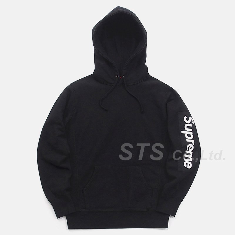 071182● Supreme sleeve patch hoodedパーカー