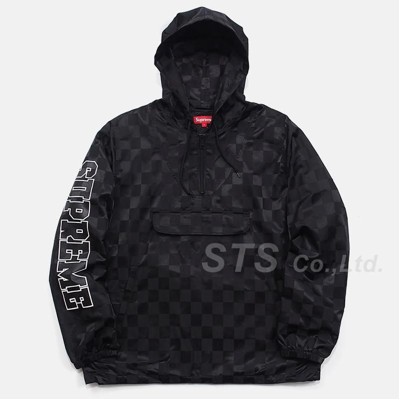 メンズ希少Supreme Checkered Nylon HoodedPullover