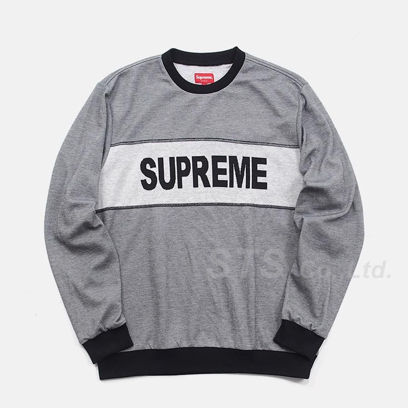 Supreme - Tonal Stripe Logo Crewneck - UG.SHAFT