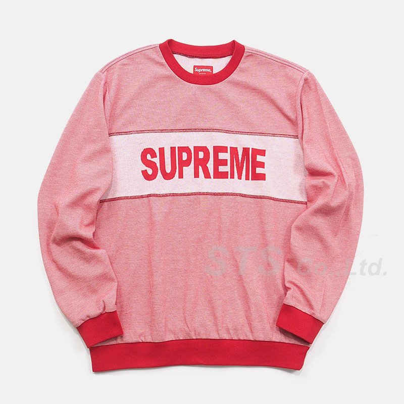 Supreme - Tonal Stripe Logo Crewneck - UG.SHAFT