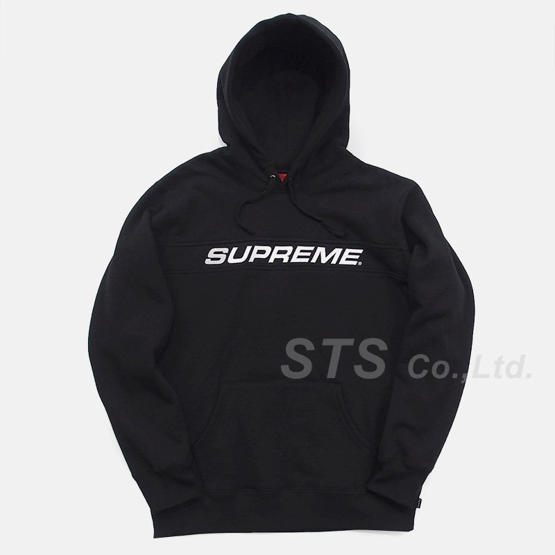 Supreme Full Stripe Hooded Sweatshirt 黒L