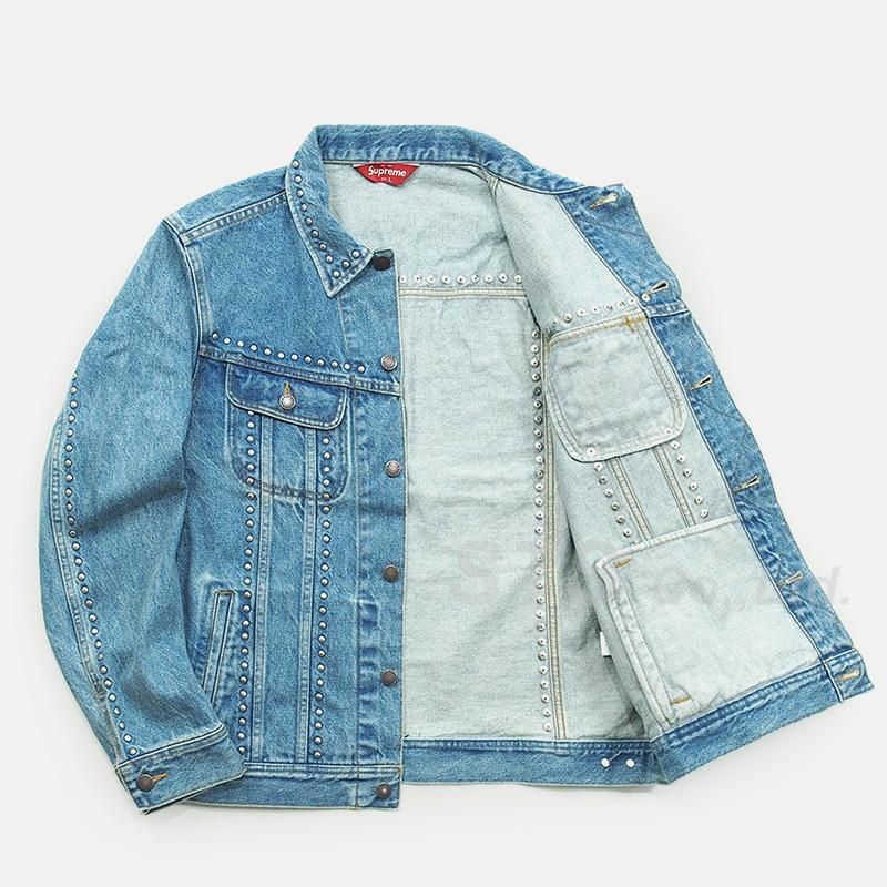 supreme studded denim trucker jacket