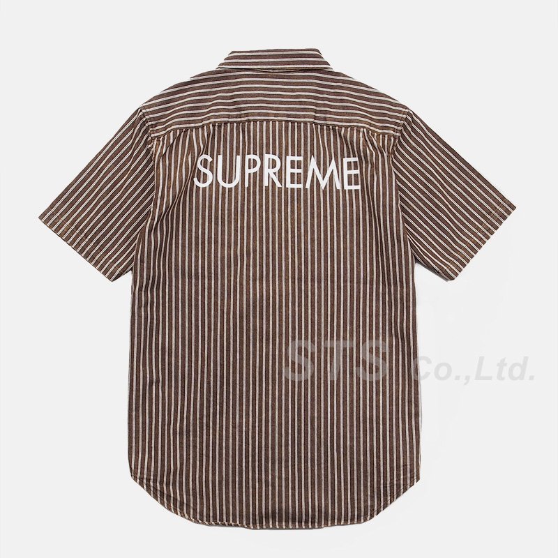 SUPREME Blue Stripe Denim Shirt Sサイズ
