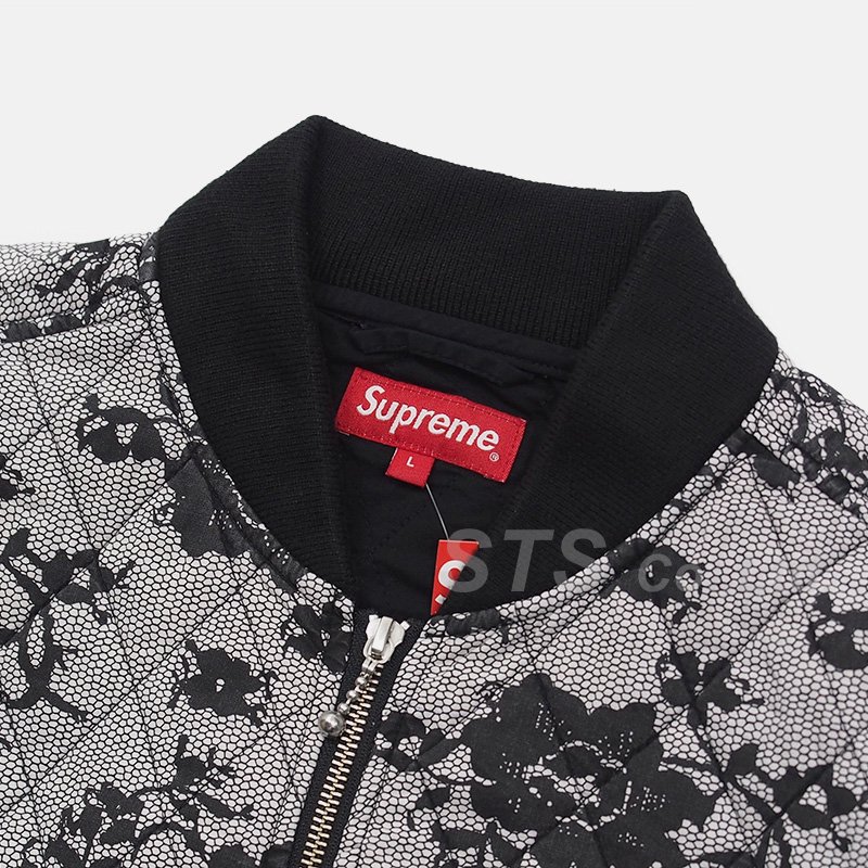 Supreme quilted on sale lace bomber jacket