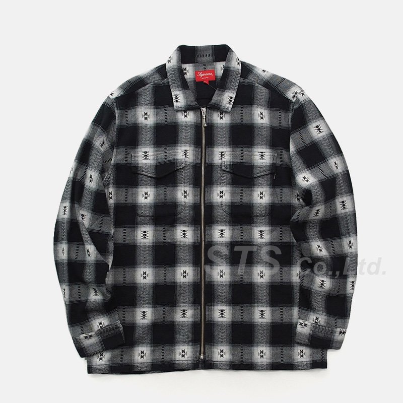 【新品未使用】supreme flannel zip up shirt L