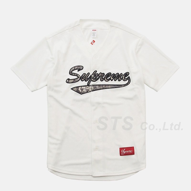 Supreme - Snake Script Logo Baseball Jersey - UG.SHAFT