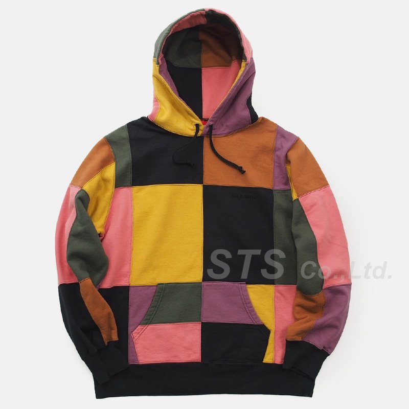 S supreme  patchwork hooded sweatshirtパーカー