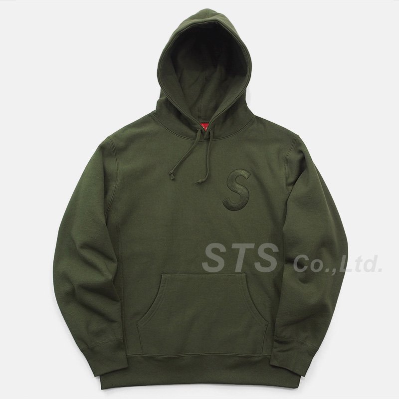 2017AW TONAL S LOGO HOODED SWEATER OLIVE