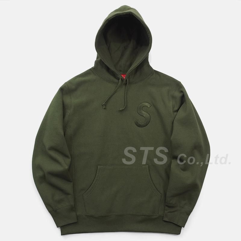 柄デザイン無地ワンポイントsupreme tonal s logo hooded sweatshirt