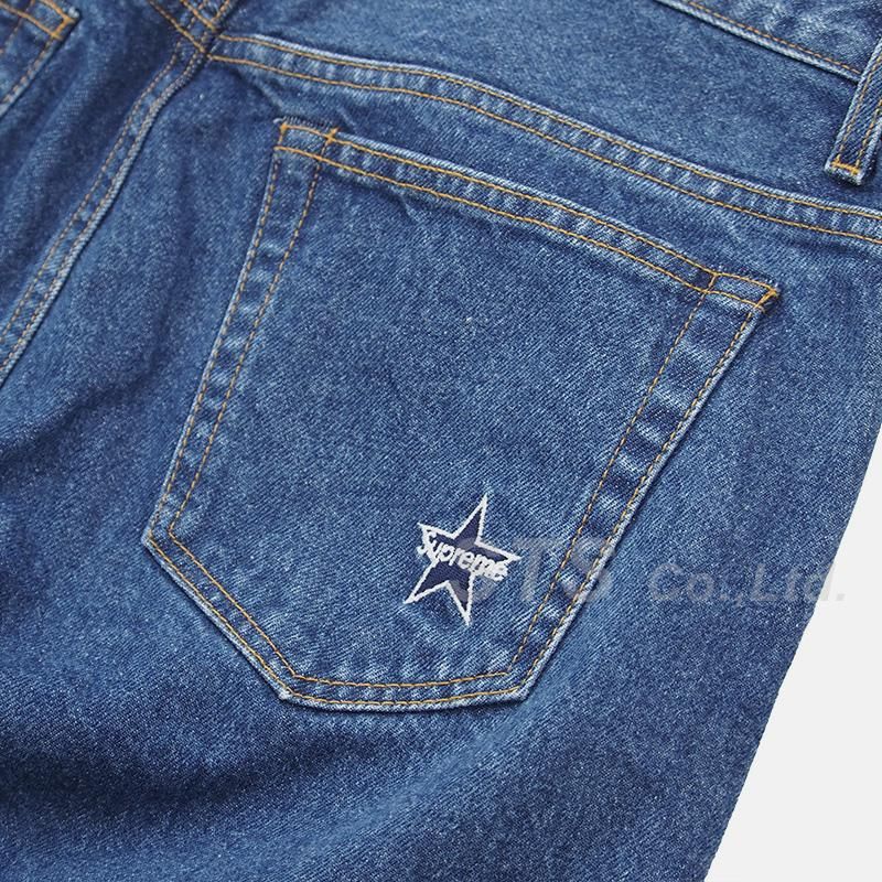 supreme washed regular jean denim