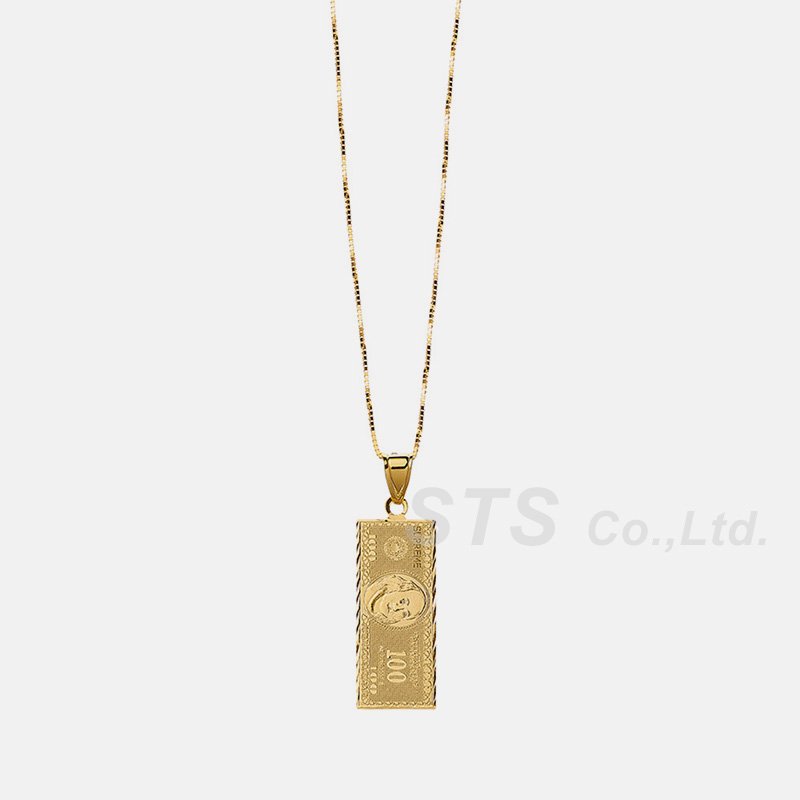 Supreme 100 Dollar Bill 14k Gold Pendant | kensysgas.com